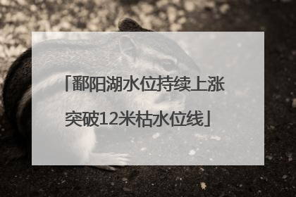 鄱阳湖水位持续上涨 突破12米枯水位线