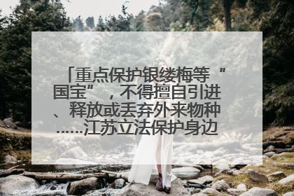 重点保护银缕梅等“国宝”，不得擅自引进、释放或丢弃外来物种……江苏立法保护身边的生物“朋友圈”