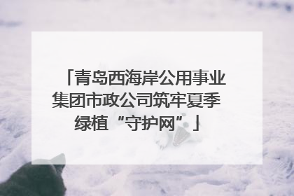 青岛西海岸公用事业集团市政公司筑牢夏季绿植“守护网”