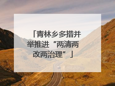 青林乡多措并举推进“两清两改两治理”