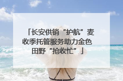 长安供销“护航”麦收季托管服务助力金色田野“抢收忙”