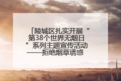 陵城区扎实开展“第38个世界无烟日”系列主题宣传活动——拒绝烟草诱惑 对第一支烟说不