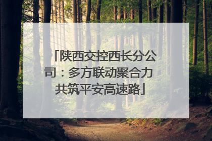 陕西交控西长分公司：多方联动聚合力 共筑平安高速路