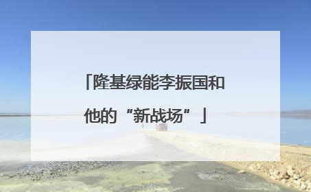 隆基绿能李振国和他的“新战场”