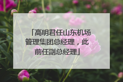 高明君任山东机场管理集团总经理，此前任副总经理