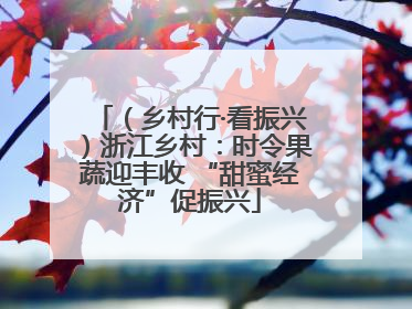 （乡村行·看振兴）浙江乡村：时令果蔬迎丰收 “甜蜜经济”促振兴
