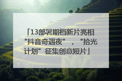 13部暑期档新片亮相“抖音奇遇夜”，“拾光计划”征集创意短片