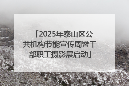 2025年泰山区公共机构节能宣传周暨干部职工摄影展启动
