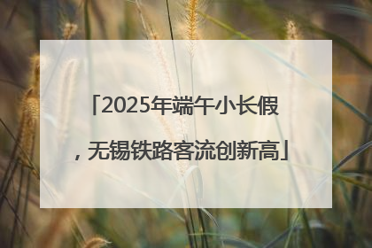 2025年端午小长假，无锡铁路客流创新高