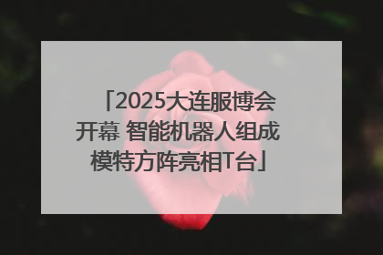 2025大连服博会开幕 智能机器人组成模特方阵亮相T台