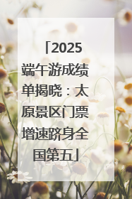 2025端午游成绩单揭晓：太原景区门票增速跻身全国第五