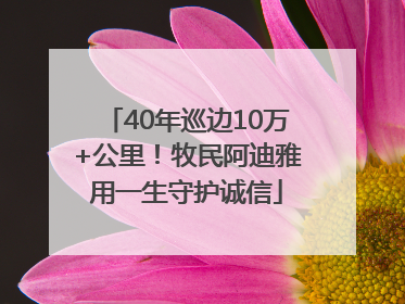 40年巡边10万+公里！牧民阿迪雅用一生守护诚信