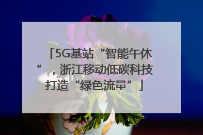 5G基站“智能午休”，浙江移动低碳科技打造“绿色流量”