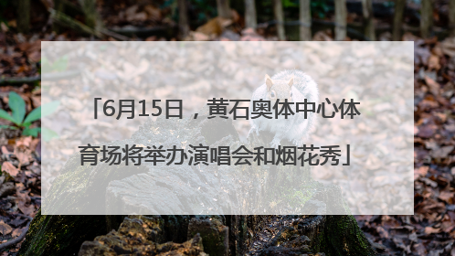 6月15日，黄石奥体中心体育场将举办演唱会和烟花秀