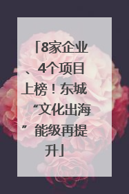 8家企业、4个项目上榜！东城“文化出海”能级再提升