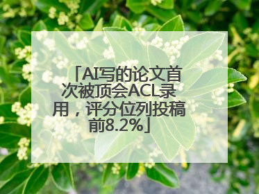 AI写的论文首次被顶会ACL录用，评分位列投稿前8.2%